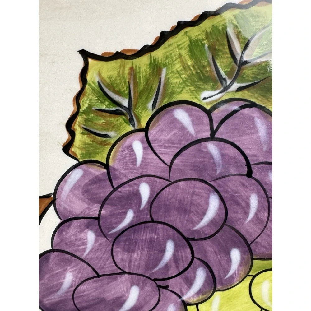 Florida Marketplace Grapes Ceramic Hot Plate Trivet Tile 8